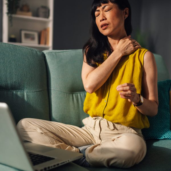 Wave therapy treatment for back pain at a Marysville, Ohio medical clinic